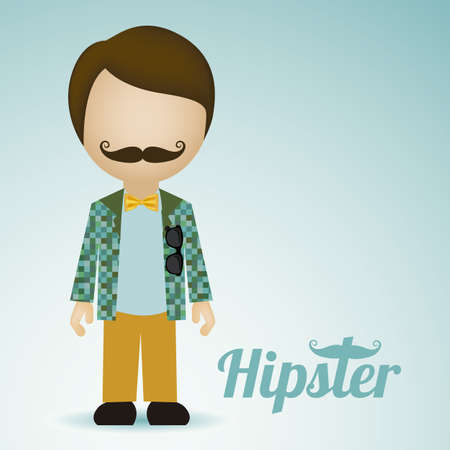 Illustration of style hipster, hipster culture and community, vector illustrationのイラスト素材
