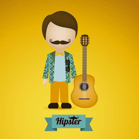 Illustration of style hipster, hipster culture and community, vector illustrationのイラスト素材