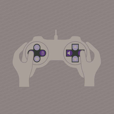 illustration of game controls, Video games Silhouettes, vector illustrationのイラスト素材