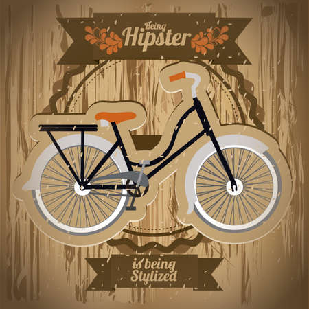 Illustration of style hipster, hipster culture and community, vector illustrationのイラスト素材