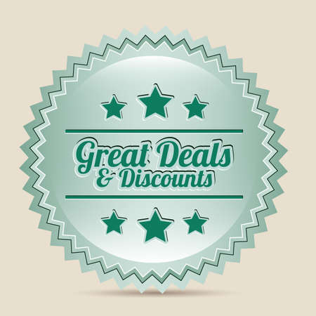 Illustration of discount labels and special offers, seasonal discounts, vector illustrationのイラスト素材