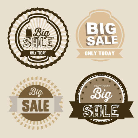 Illustration of discount labels and special offers, seasonal discounts, vector illustrationのイラスト素材