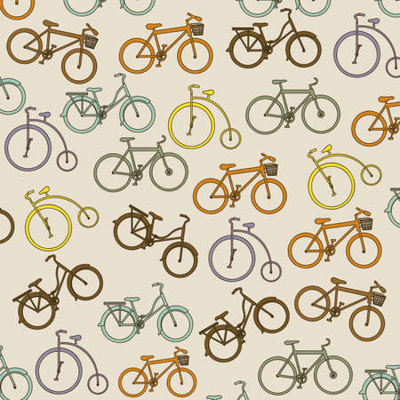 Illustration of Bicycle, Riding on the bicycle, vector illustrationのイラスト素材