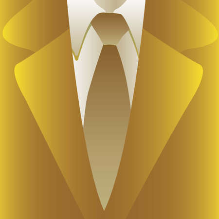 Illustration of a suit and tie on colorful retro, mens suit, vector illustrationのイラスト素材