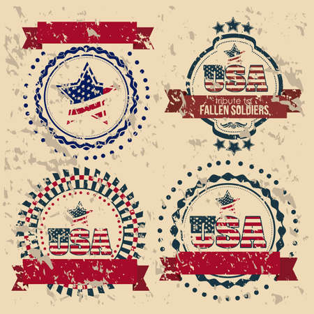 Illustration patriot united states of america, usa poster, vector illustrationのイラスト素材