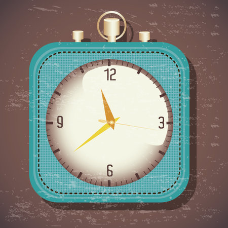 Time app icon over brown background illustrationのイラスト素材