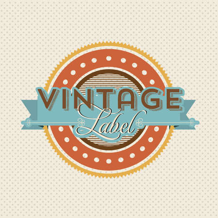 Vintage label over grunge background illustrationのイラスト素材
