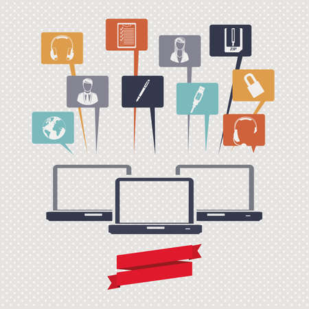 Computer icon over white background illustrationのイラスト素材