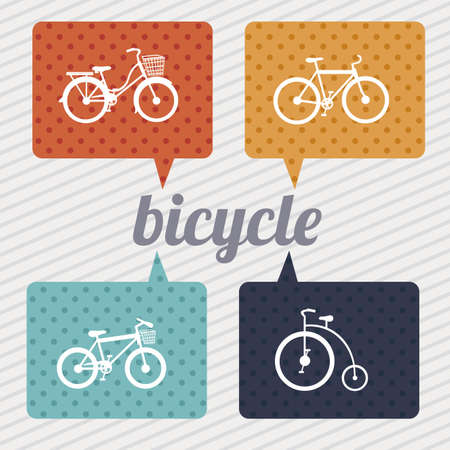 Bicycle models over grunge background illustration のイラスト素材