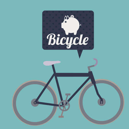 bicycle design over blue background illustration のイラスト素材