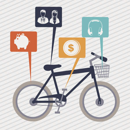 bicycle design over grunge background illustration のイラスト素材