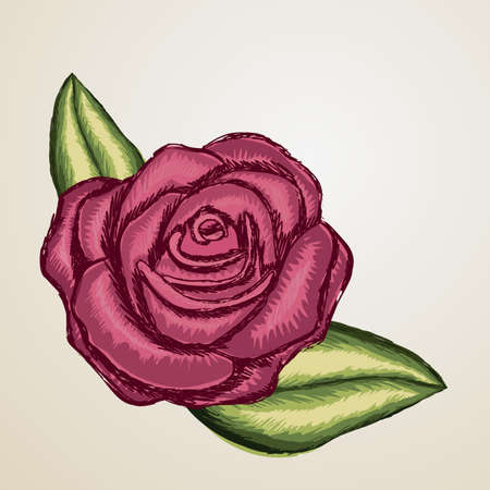 rose design over beige background illustration のイラスト素材