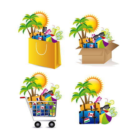vacations icons over white background vector illustration のイラスト素材
