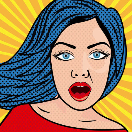 woman comics over white background vector illustration のイラスト素材