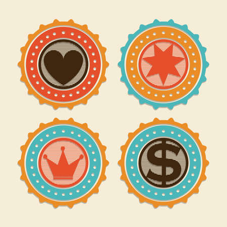 seals tipes over pink background vector illustration のイラスト素材