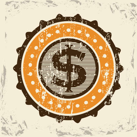 weight sign seal over vintage background illustrationのイラスト素材