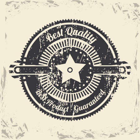 star seal over vintage background illustrationのイラスト素材