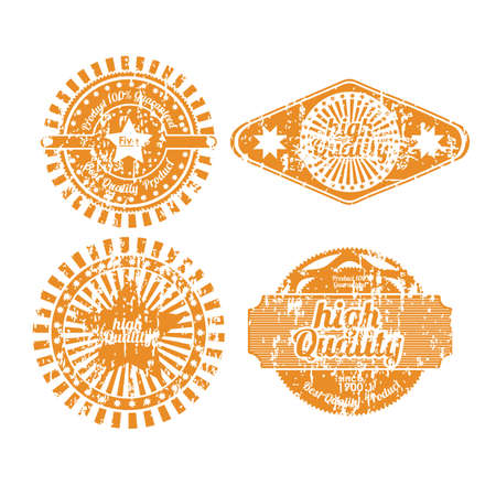 high quality seals over white background illustration のイラスト素材
