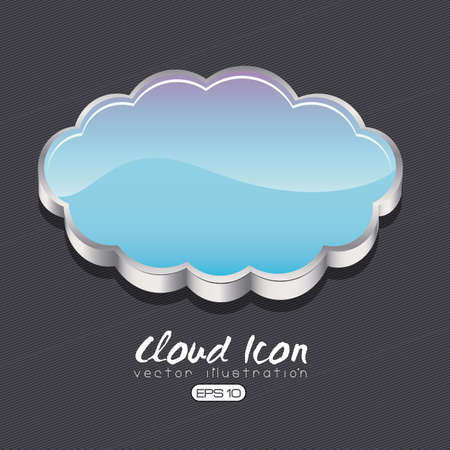 cloud design over black background illustration のイラスト素材