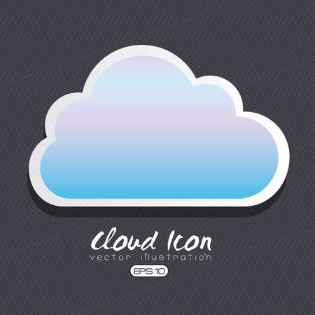 cloud icon over black background illustration のイラスト素材