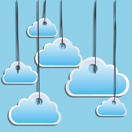 cloud design over sky background illustration のイラスト素材