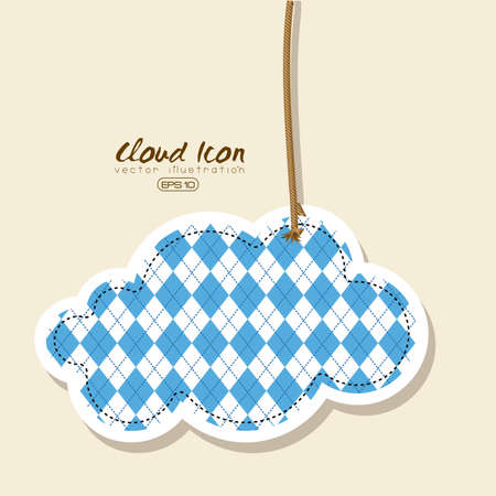 cloud icon over pink background illustrationのイラスト素材