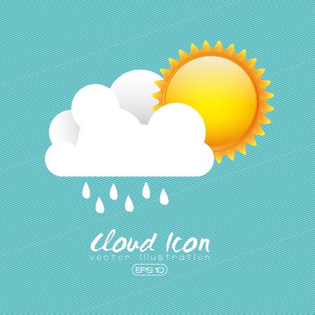 cloud icon over blue background vector illustration のイラスト素材