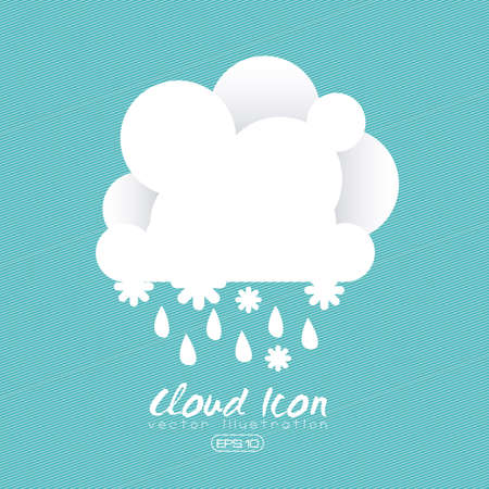cloud design over blue background vector illustration  のイラスト素材