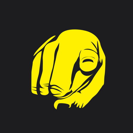 hand design over black backgroundのイラスト素材