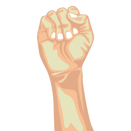 fist design over white backgroundのイラスト素材