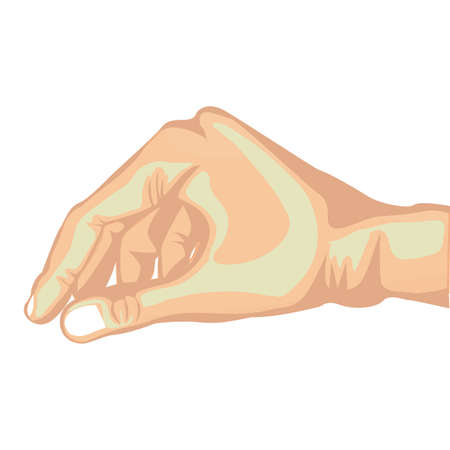 hand design over brown backgroundのイラスト素材