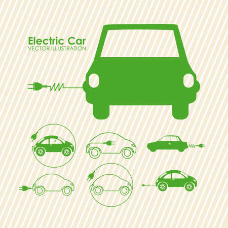 electric car design over lineal backgroundのイラスト素材