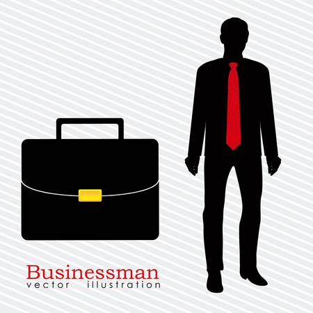 businessman design over lineal backgroundのイラスト素材