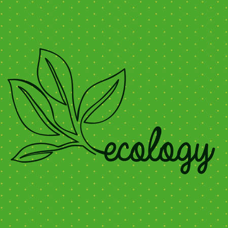 ecology design over green backgroundのイラスト素材