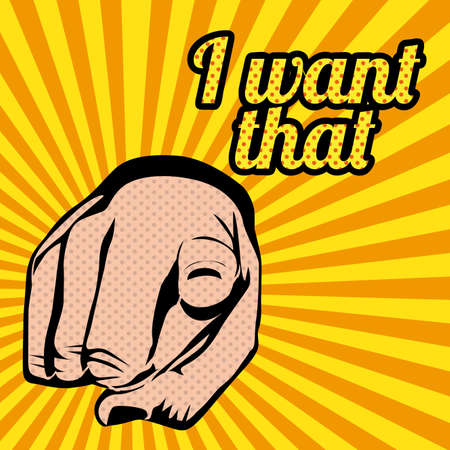 i want that over grunge backgroundのイラスト素材