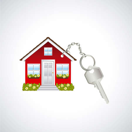 real estate over gray background illustration のイラスト素材