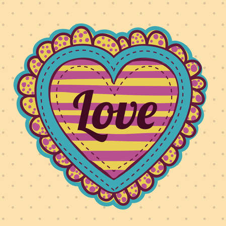 love design over dotted backgroundのイラスト素材