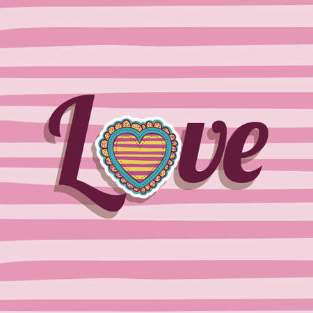 love design over pink backgroundのイラスト素材