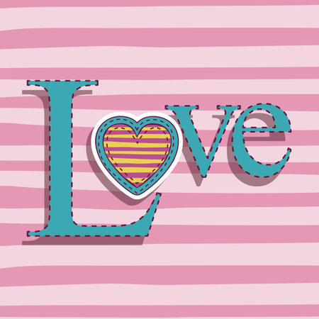 love design over pink backgroundのイラスト素材