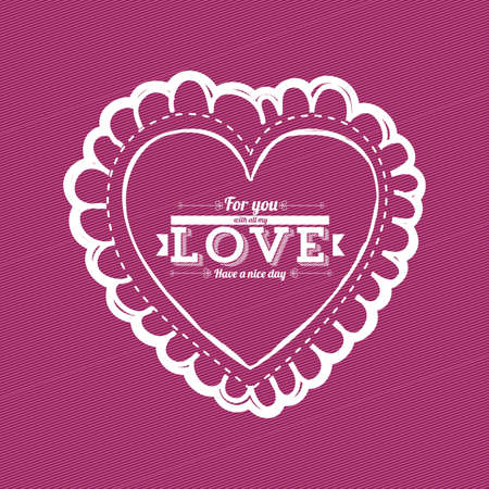 heart design over purple backgroundのイラスト素材