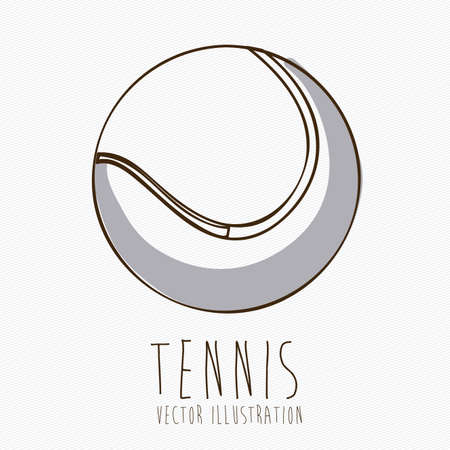 tennis ball over white background illustration のイラスト素材