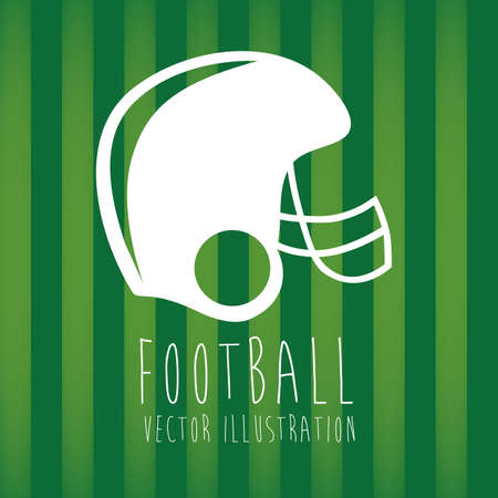 helmet football over green background illustration のイラスト素材