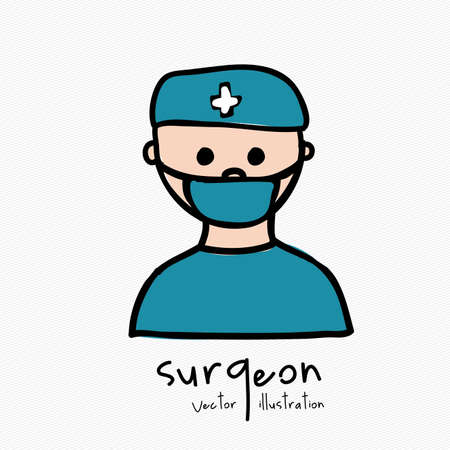 surgeon design over white background illustrationのイラスト素材