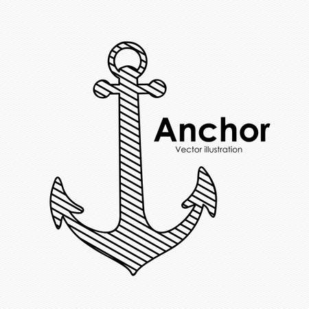 anchor design over white background illustration のイラスト素材
