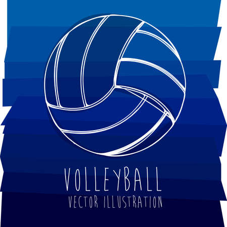 volleyball design over blue background illustration のイラスト素材