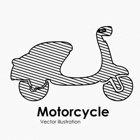 motorcycle design over white background  illustration のイラスト素材