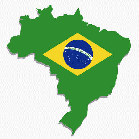 brazil design  over white background illustration のイラスト素材