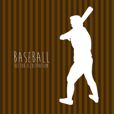 baseball design over brown background vector illustration のイラスト素材