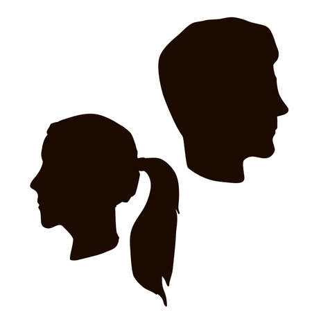 profiles design over white background illustration のイラスト素材