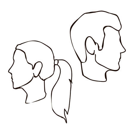 profiles design over white background illustration のイラスト素材